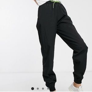 Asos tall shell jogger in black